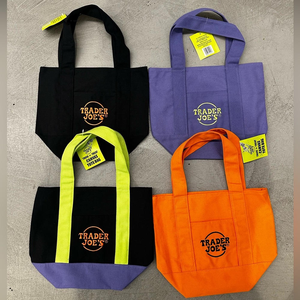 Set of four trader joes halloween mini totes